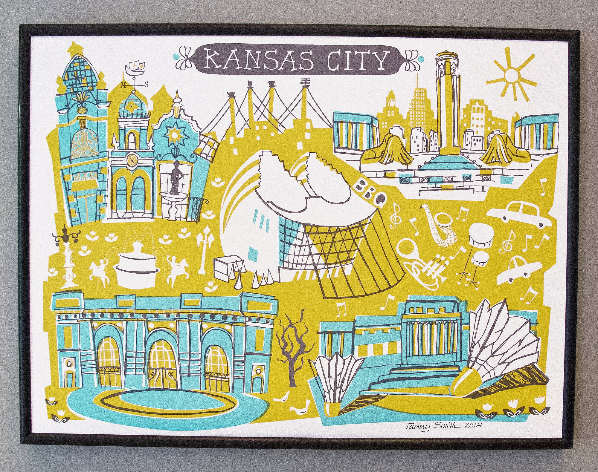 St. Louis MO Wall Art-Custom City Print – Tammy Smith Design